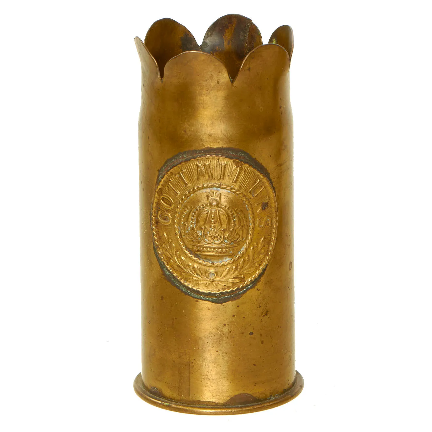 Original U.S. WWI Inert 37mm Trench Art Shell Casings and Round For The 37mm Infantry Gun Model 1917 - 3 Items