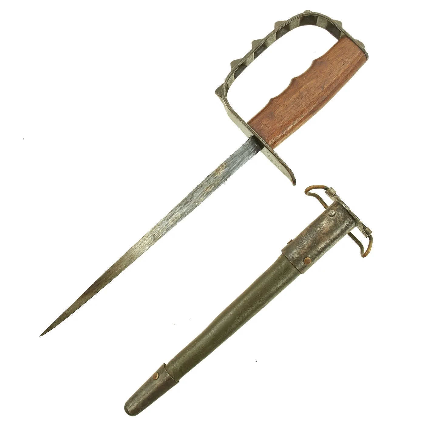 Original U.S. WWI M1917 Trench Knife by L.F. & C. dated 1917 with Scabbard