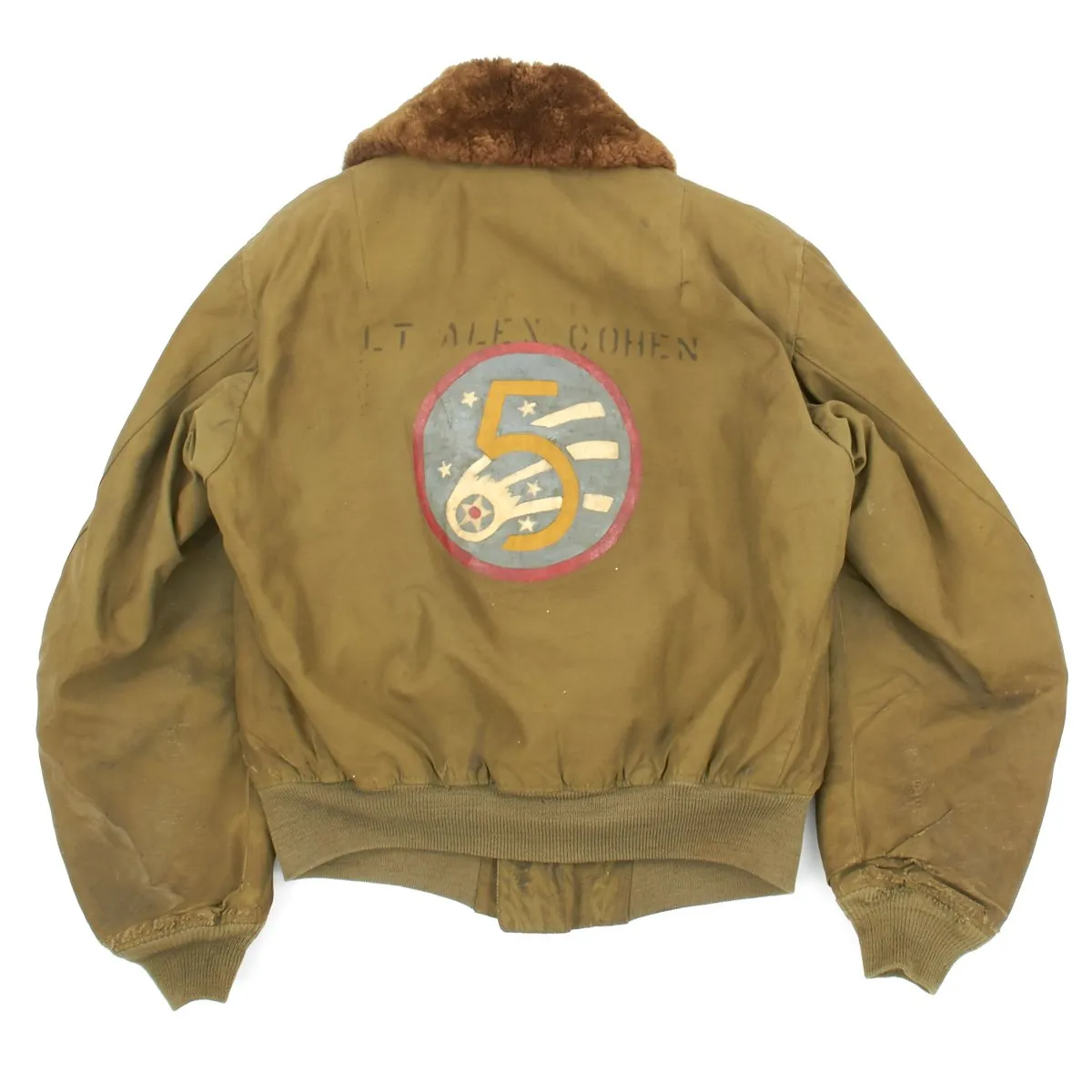 Original U.S. WWII Jolly Rogers 90th Bomb Group Moby Dick 320th Bomb Squadron Named B-15 Jacket