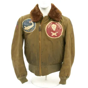 Original U.S. WWII Jolly Rogers 90th Bomb Group Moby Dick 320th Bomb Squadron Named B-15 Jacket