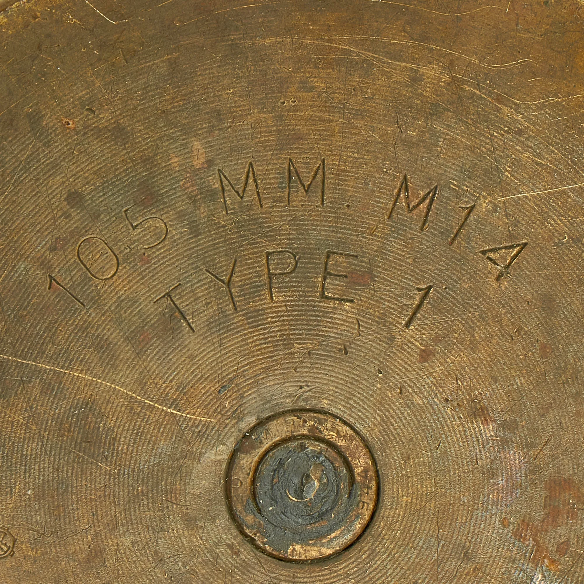 Original U.S. WWII Trench Art Ashtray With “Bomb” Constructed Out of Multiple Type 88 Fuses With US 105mm Base