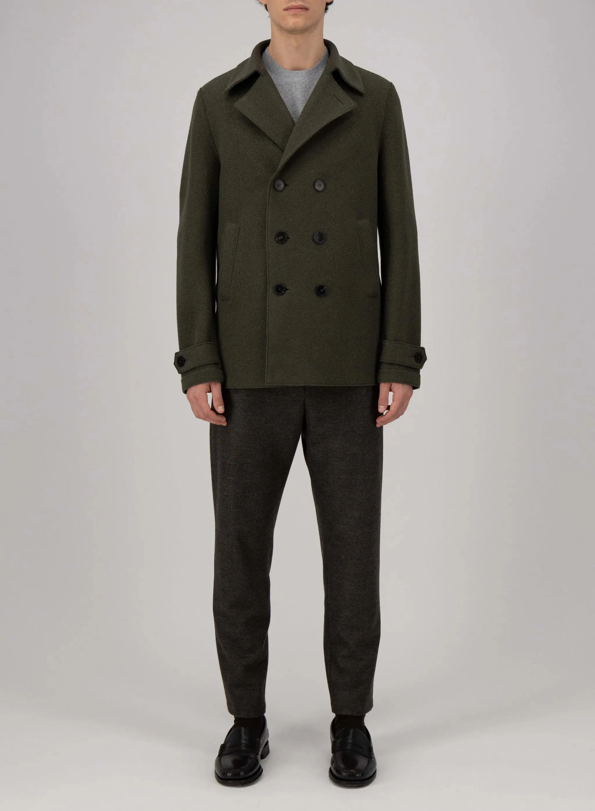 Peacoat boiled wool - Hunting green