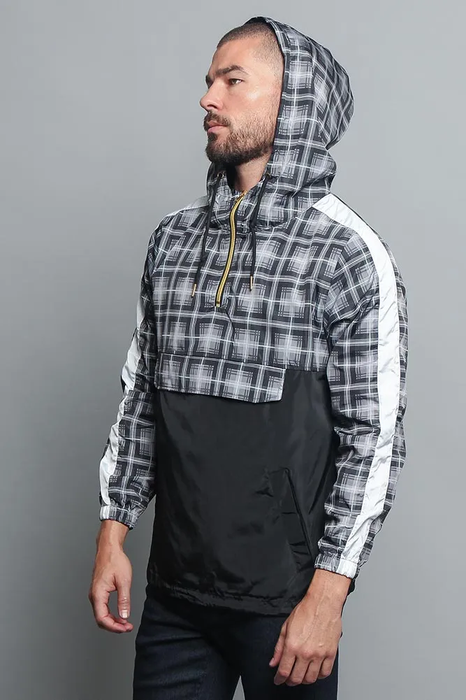 Plaid Anorak Windbreaker Jacket