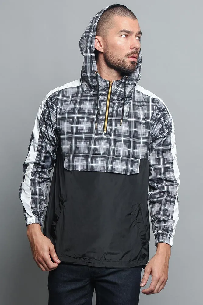 Plaid Anorak Windbreaker Jacket