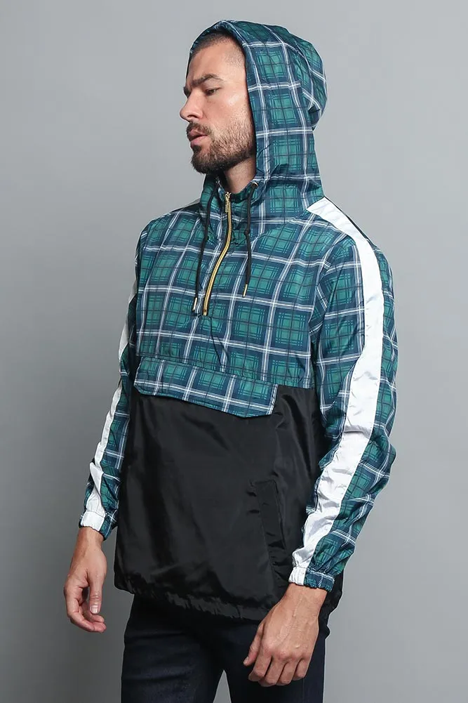 Plaid Anorak Windbreaker Jacket