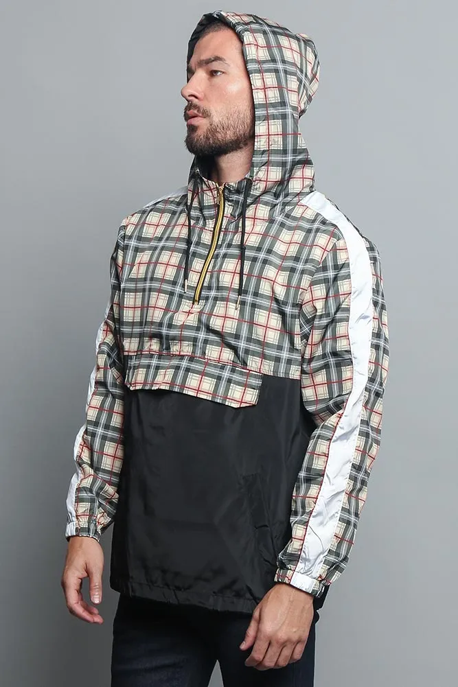 Plaid Anorak Windbreaker Jacket