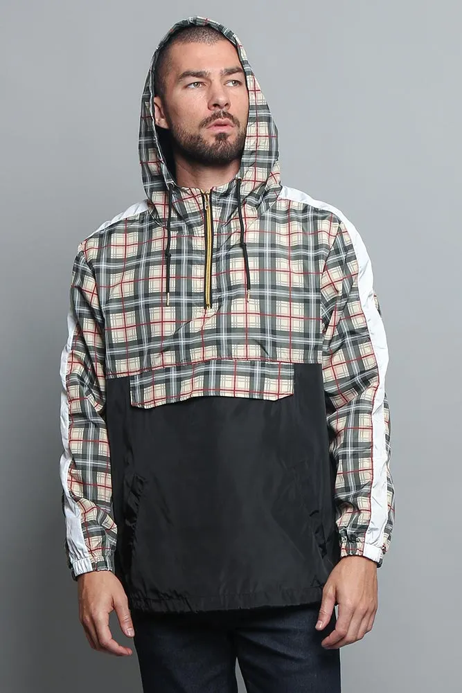 Plaid Anorak Windbreaker Jacket