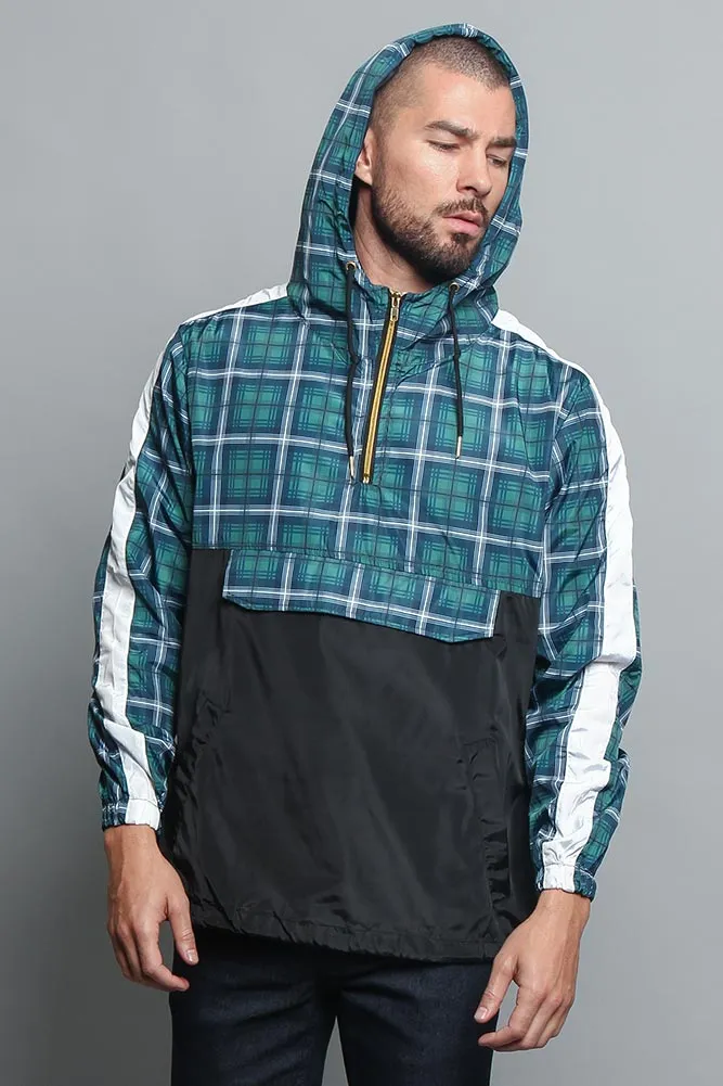 Plaid Anorak Windbreaker Jacket