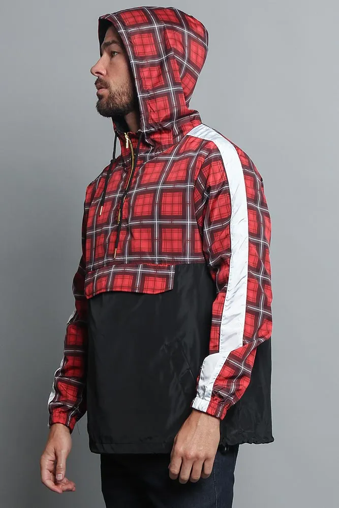 Plaid Anorak Windbreaker Jacket