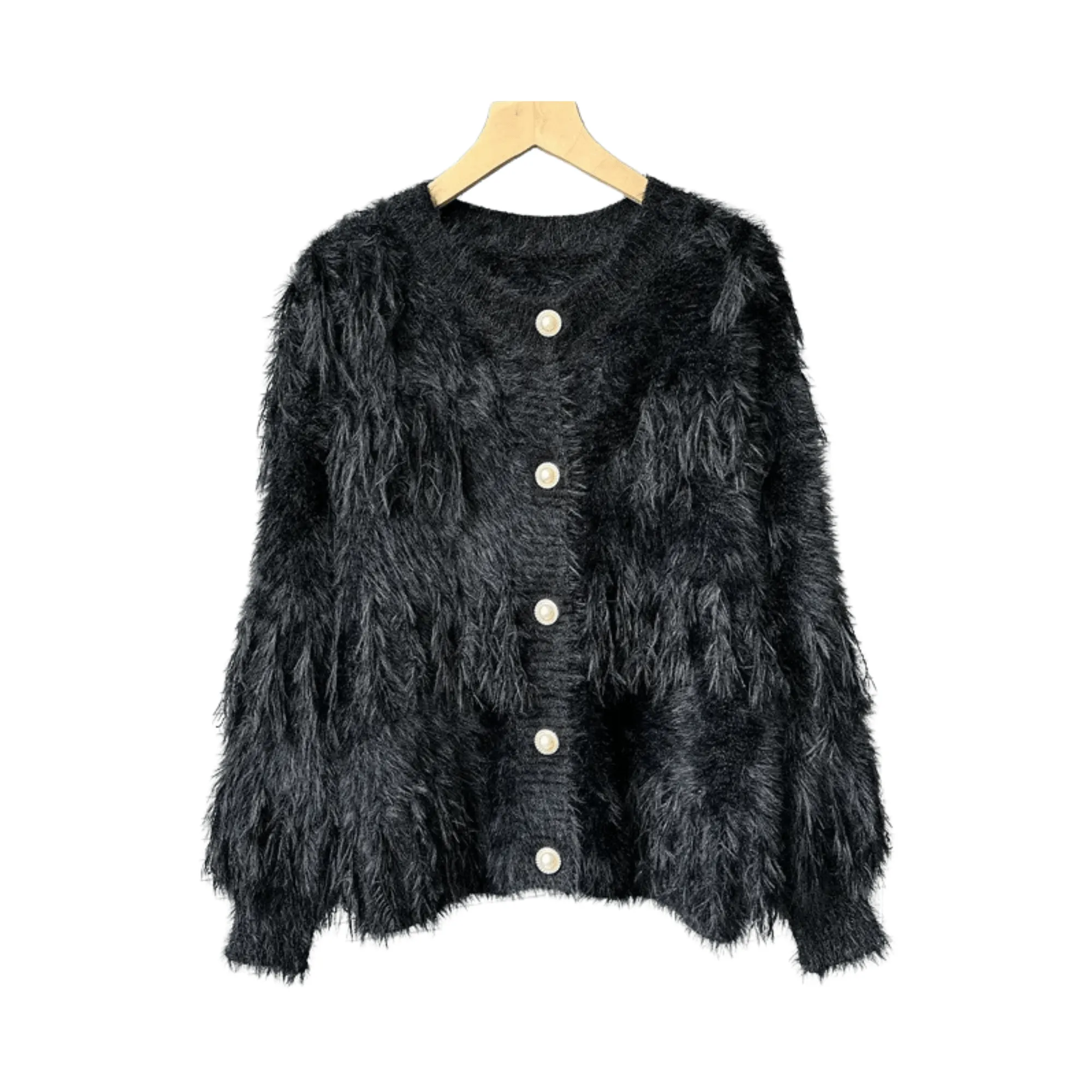 Pre Order:  Faux Mink Velvet Knit Jacket