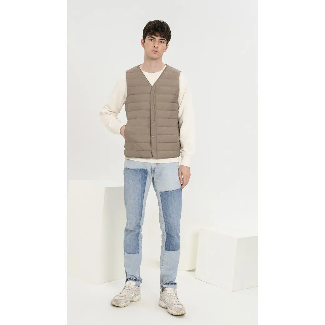 Quilted Lightweight V Neck Down Jacket Vest