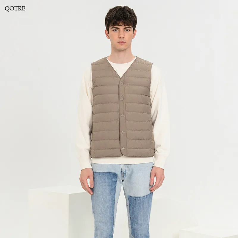 Quilted Lightweight V Neck Down Jacket Vest