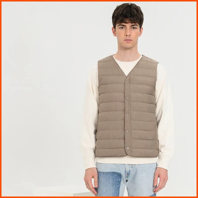 Quilted Lightweight V Neck Down Jacket Vest