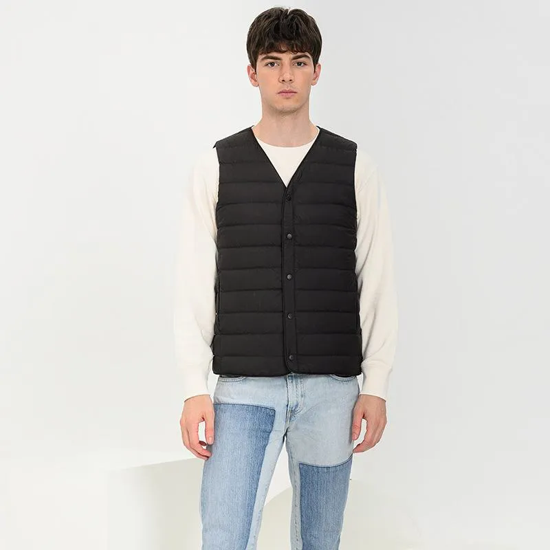 Quilted Lightweight V Neck Down Jacket Vest