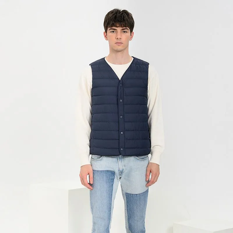 Quilted Lightweight V Neck Down Jacket Vest