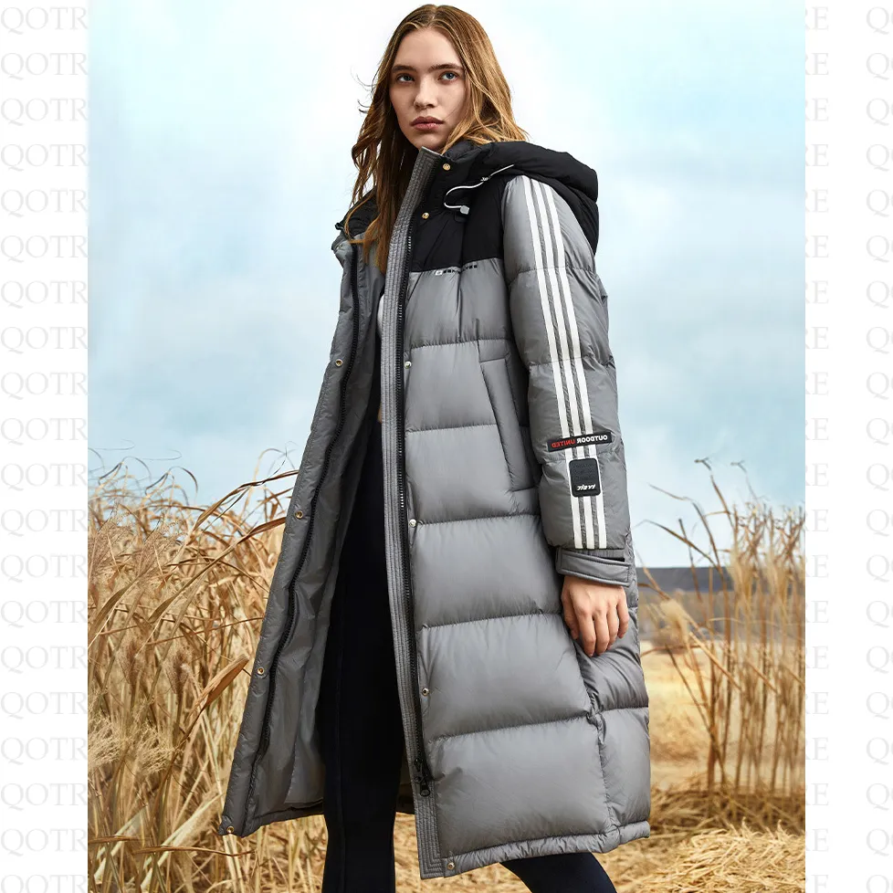 Quilted Puffa Thickened Calf-Length Down Coat