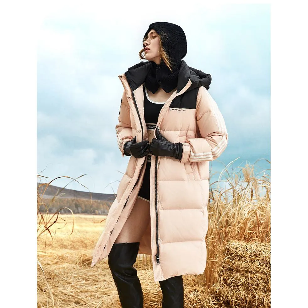 Quilted Puffa Thickened Calf-Length Down Coat