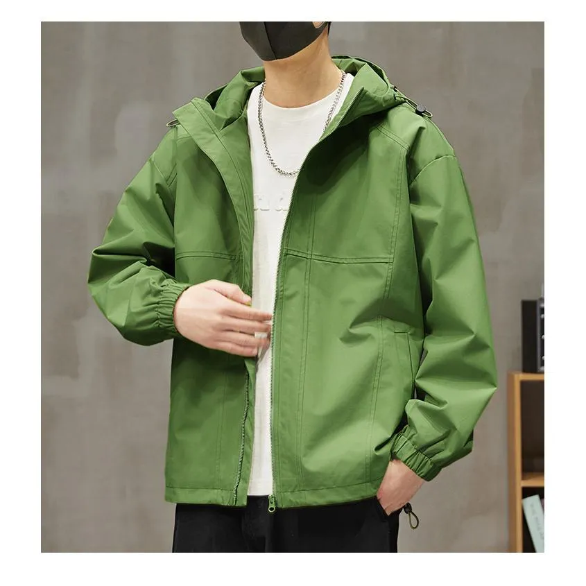 Raincoat Windproof Hooded Insulated Windbreaker