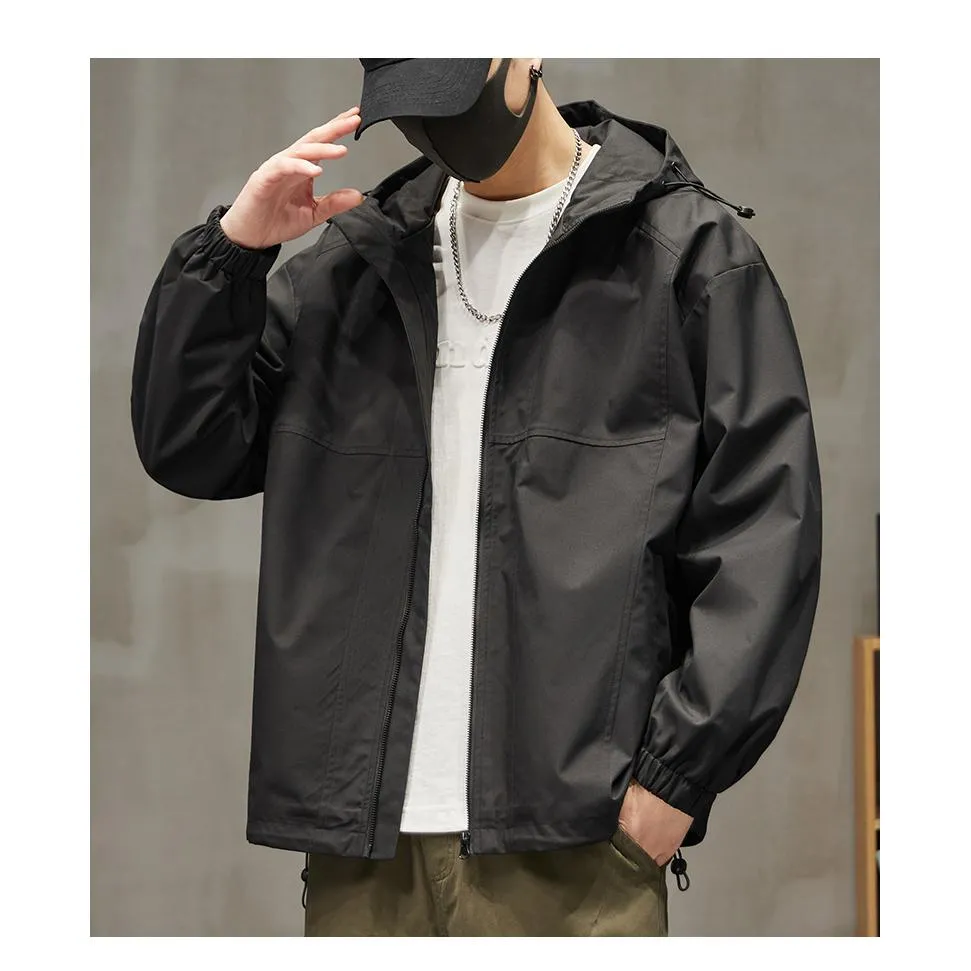 Raincoat Windproof Hooded Insulated Windbreaker