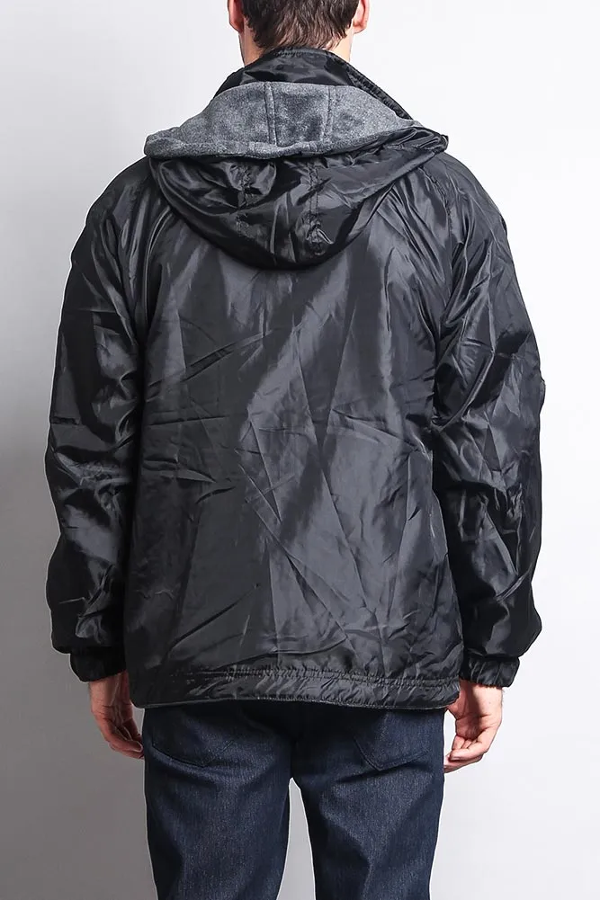 Reversible Windbreaker Hooded Jacket