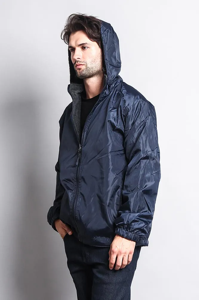 Reversible Windbreaker Hooded Jacket