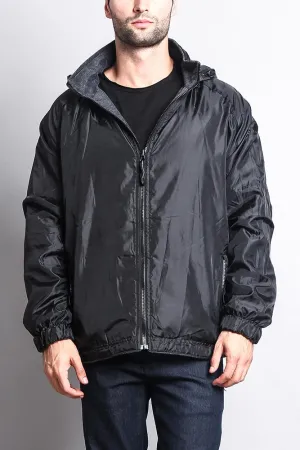 Reversible Windbreaker Hooded Jacket