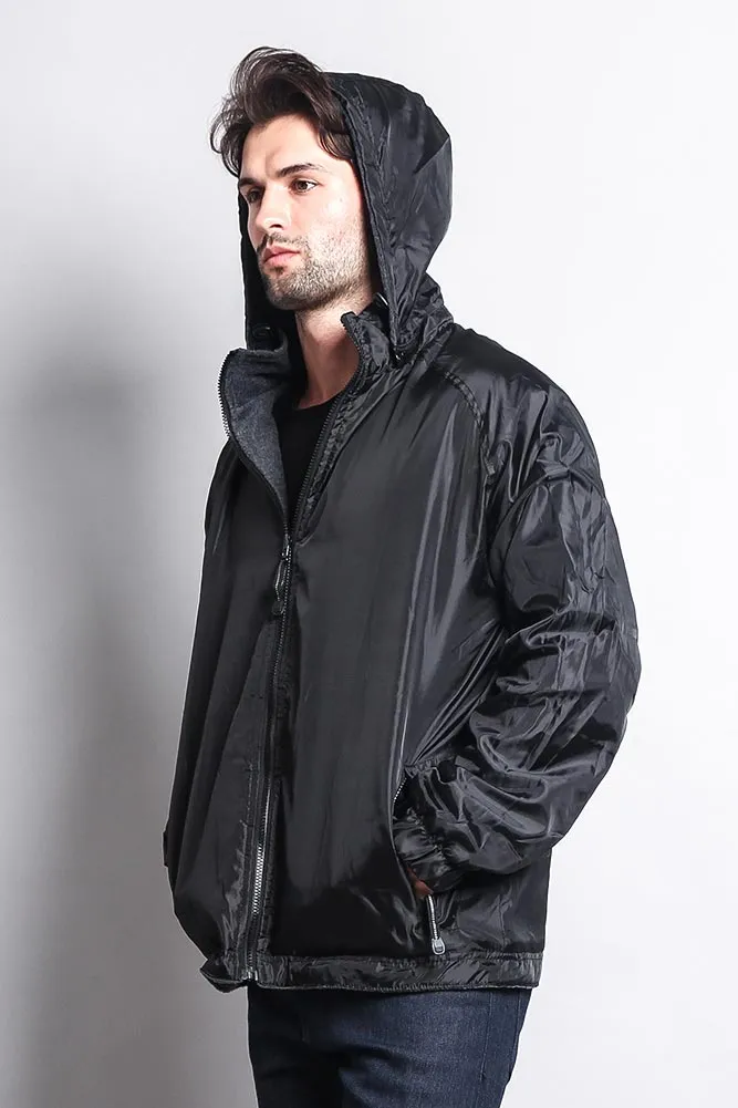 Reversible Windbreaker Hooded Jacket