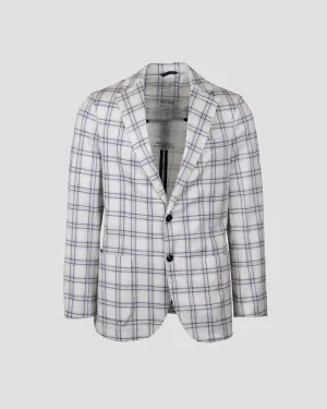 Single breasted blazer - Blue and white checkered