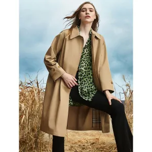 Single Breasted Calf-Length Trench Coat