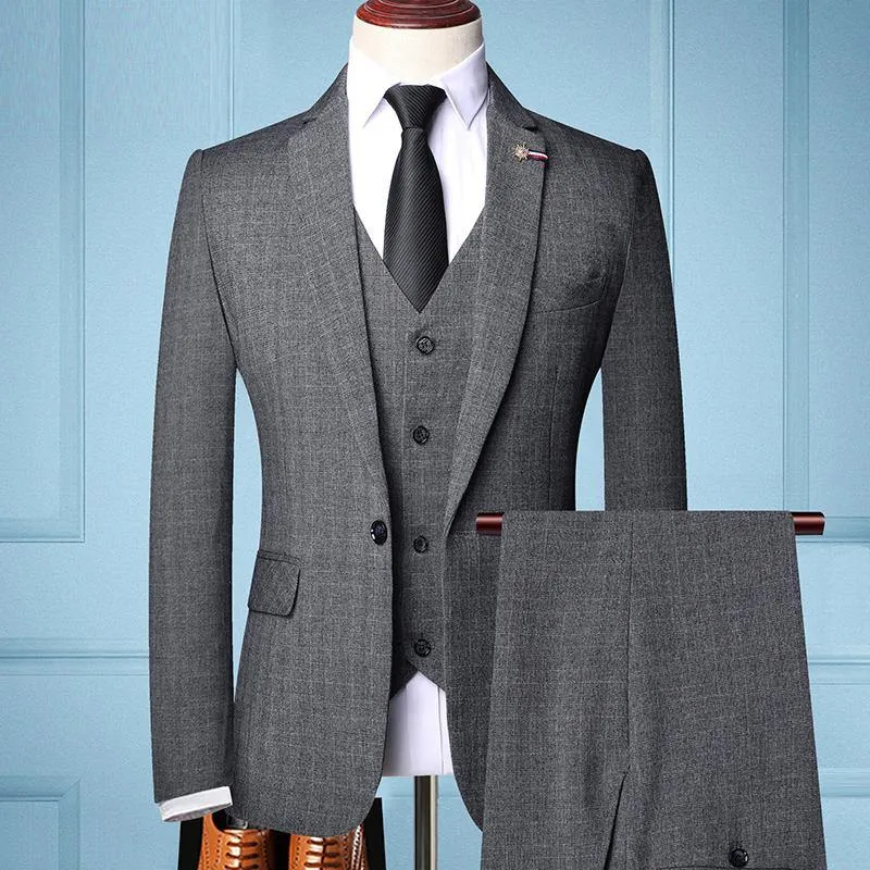 Slim Fit Business 3 Pieces Men's suit set