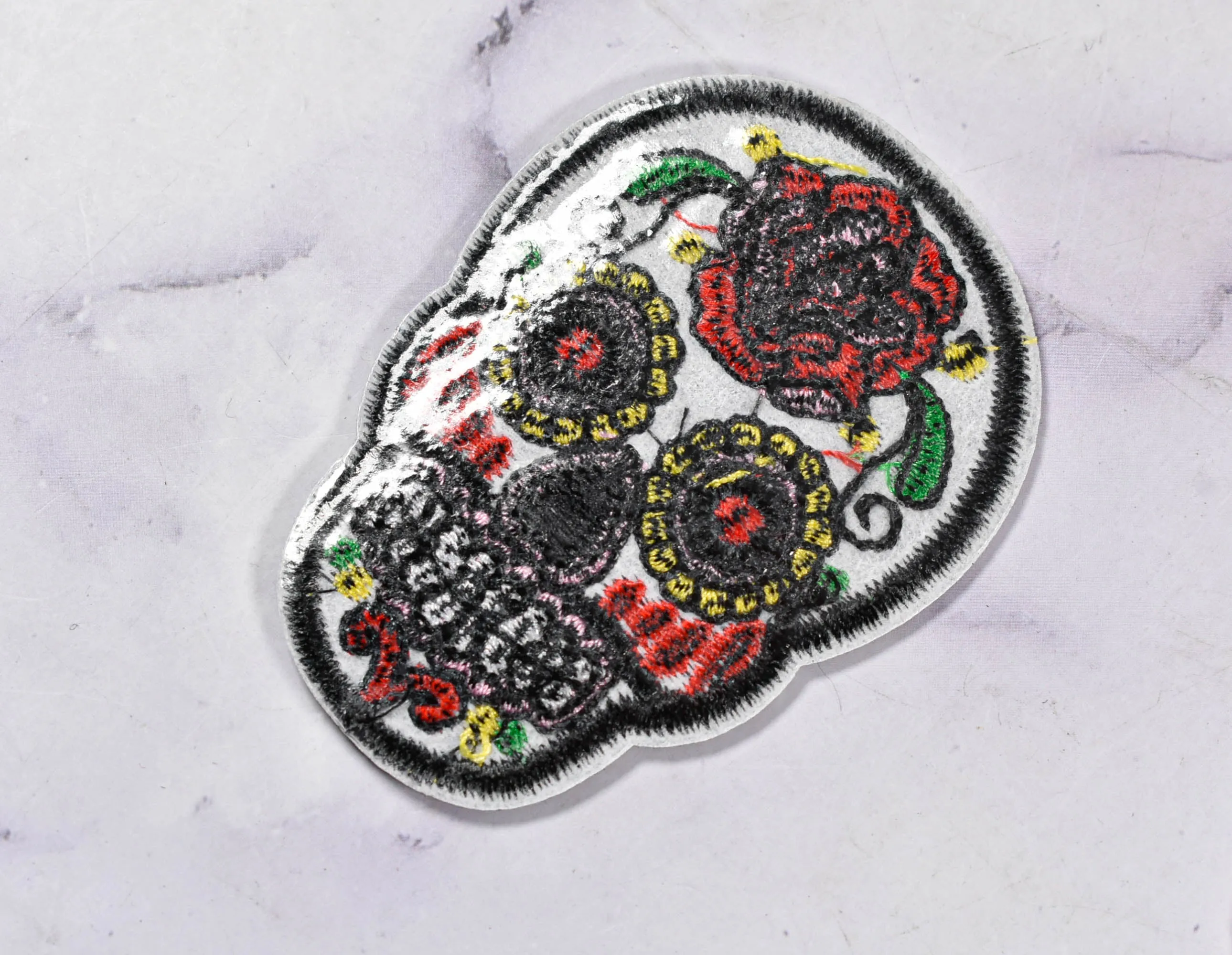 Sugar Skull Patch - Day of the Dead Patch - Iron On Sugar Skull Patch