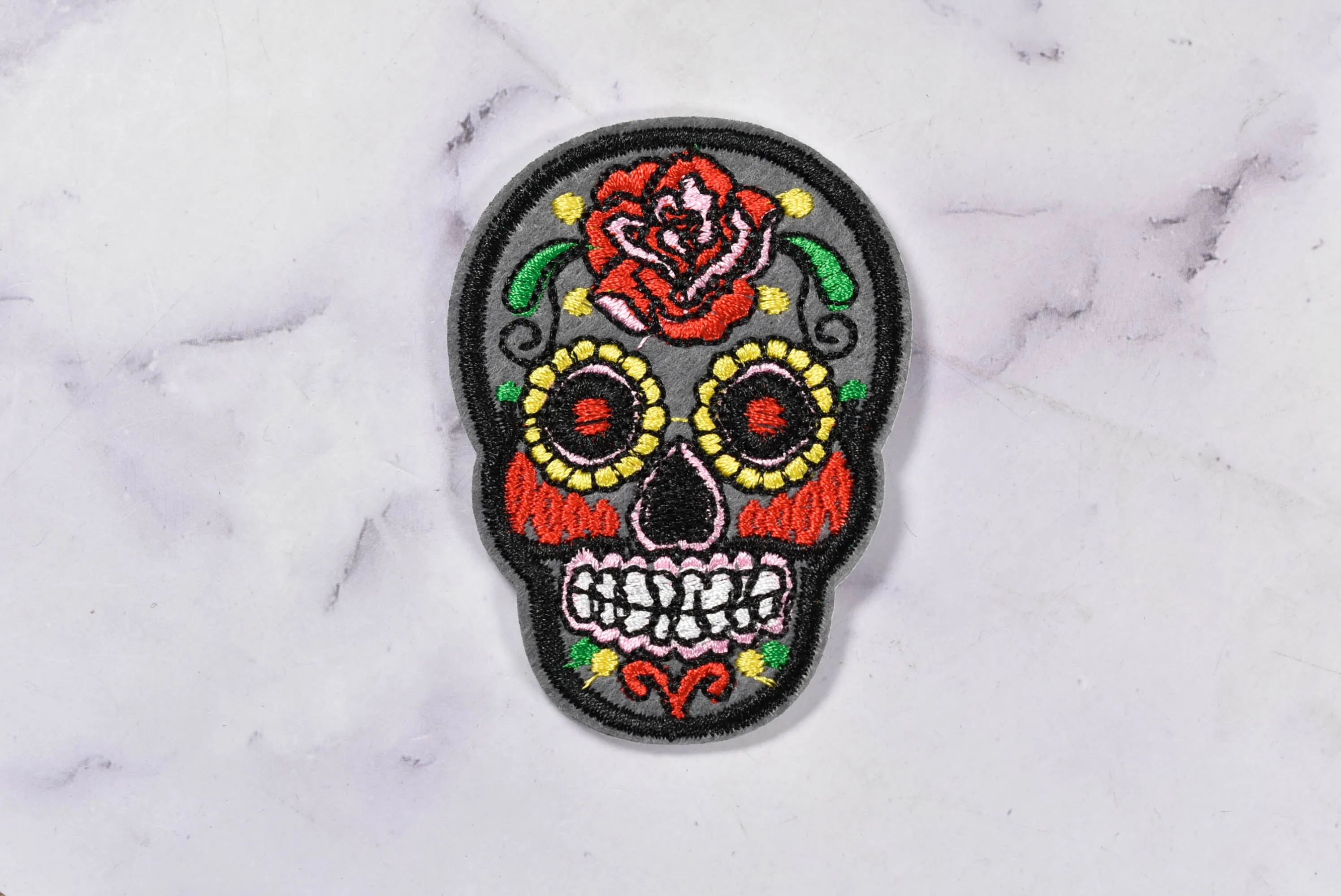 Sugar Skull Patch - Day of the Dead Patch - Iron On Sugar Skull Patch