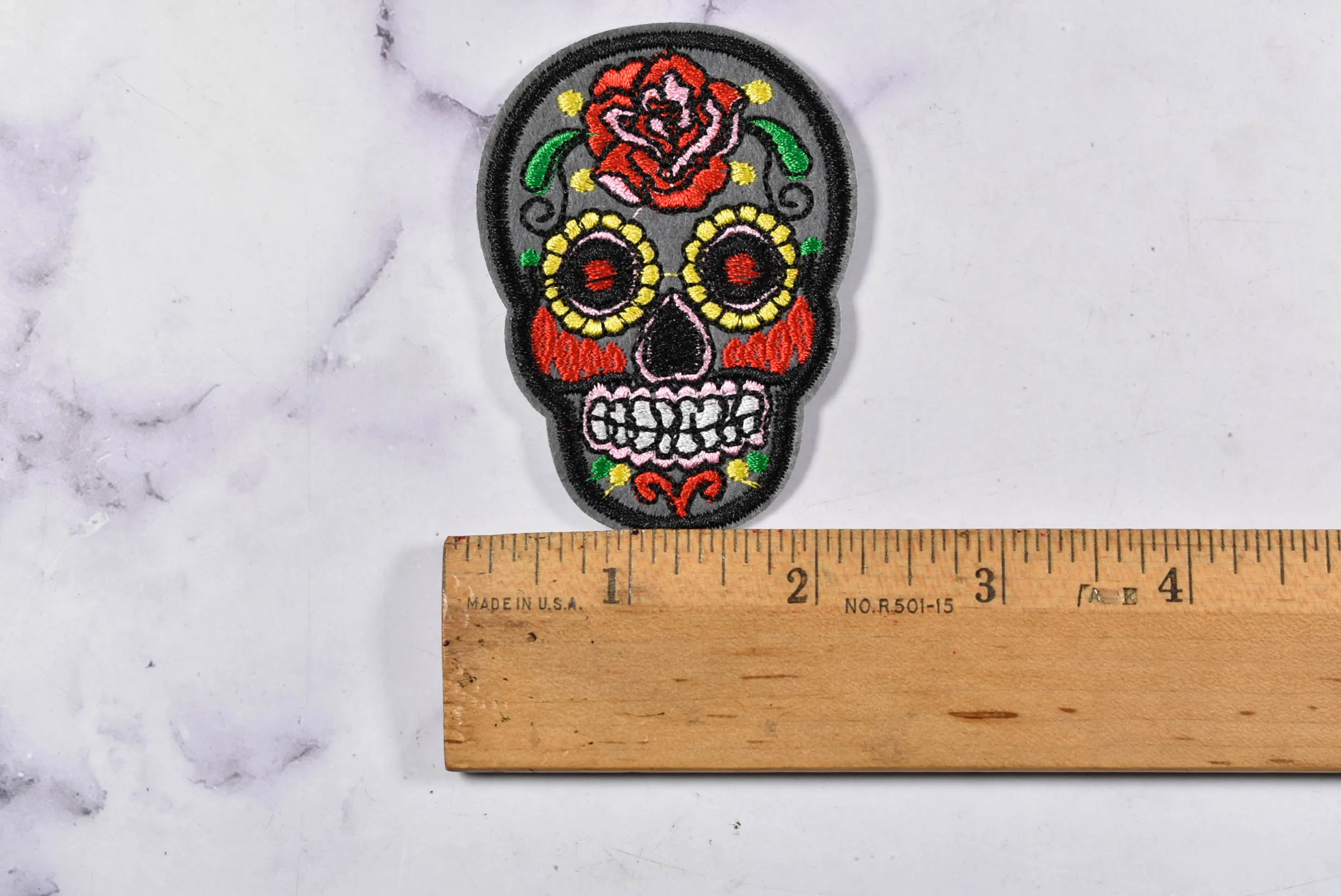 Sugar Skull Patch - Day of the Dead Patch - Iron On Sugar Skull Patch