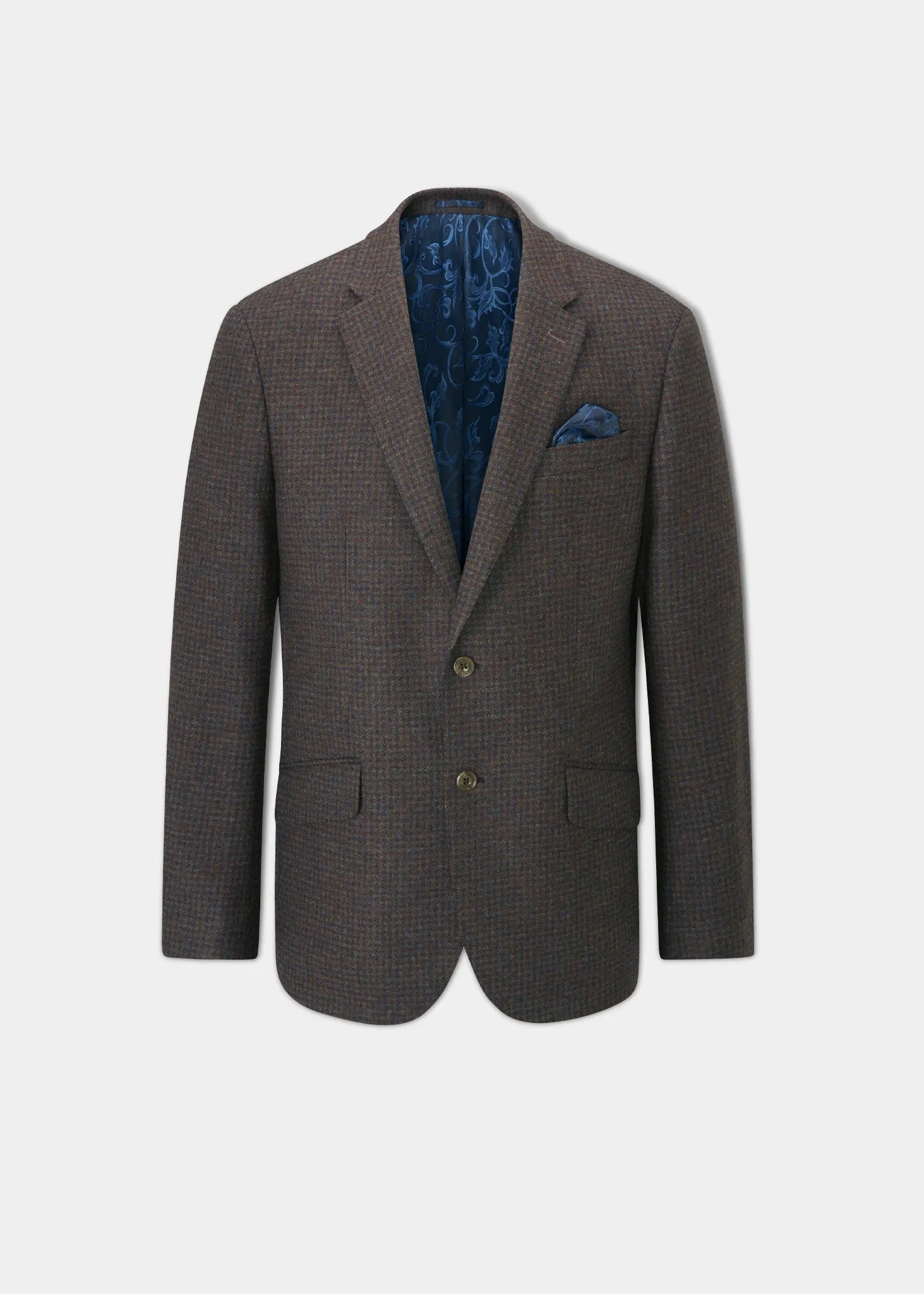 Surrey Tweed Lined Blazer In Bramble - Regular Fit