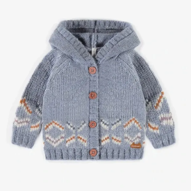 The Dune Hooded Knit Cardigan - BABY