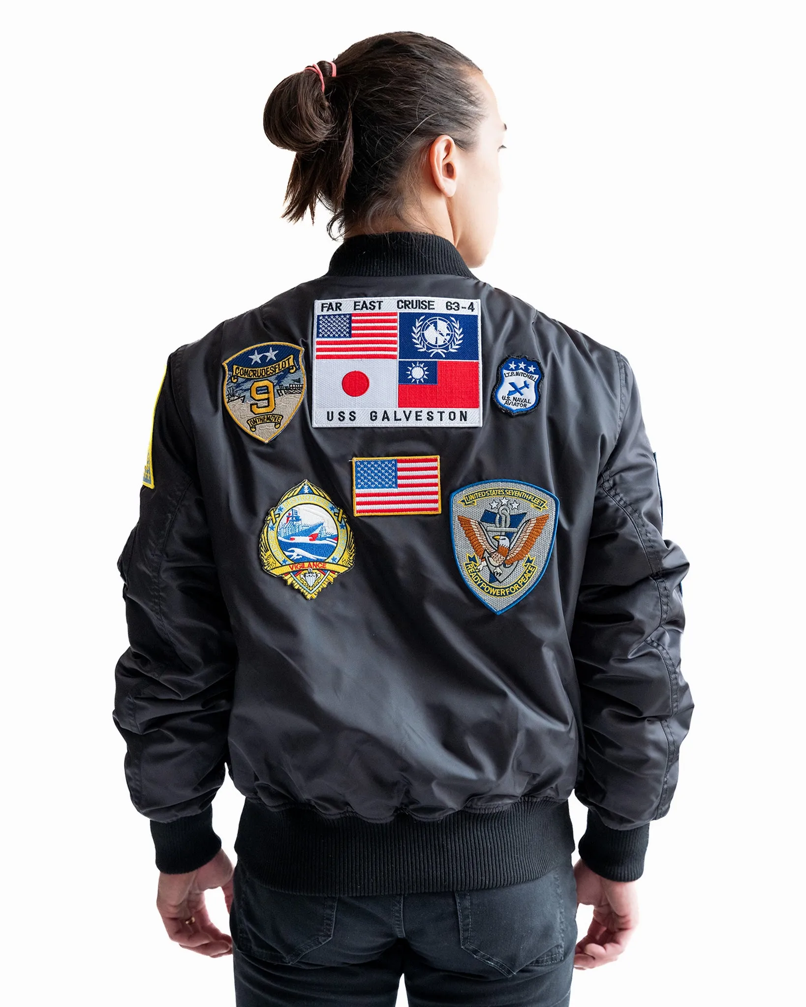 TOP GUN® "OFFICIAL PATCHES" MA-1 NYLON BOMBER