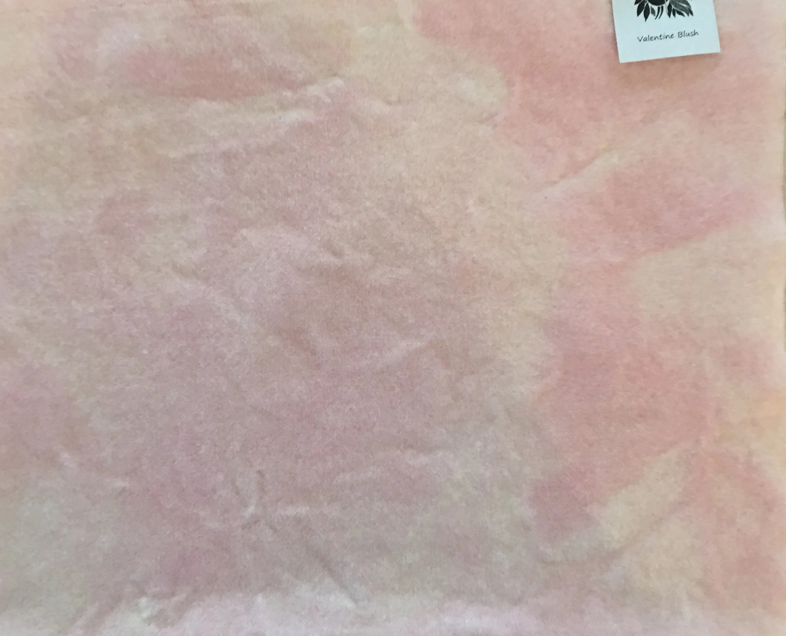 VALENTINE BLUSH Hand Dyed Fat QUARTER Wool Fabric for Wool Applique and Rug Hooking