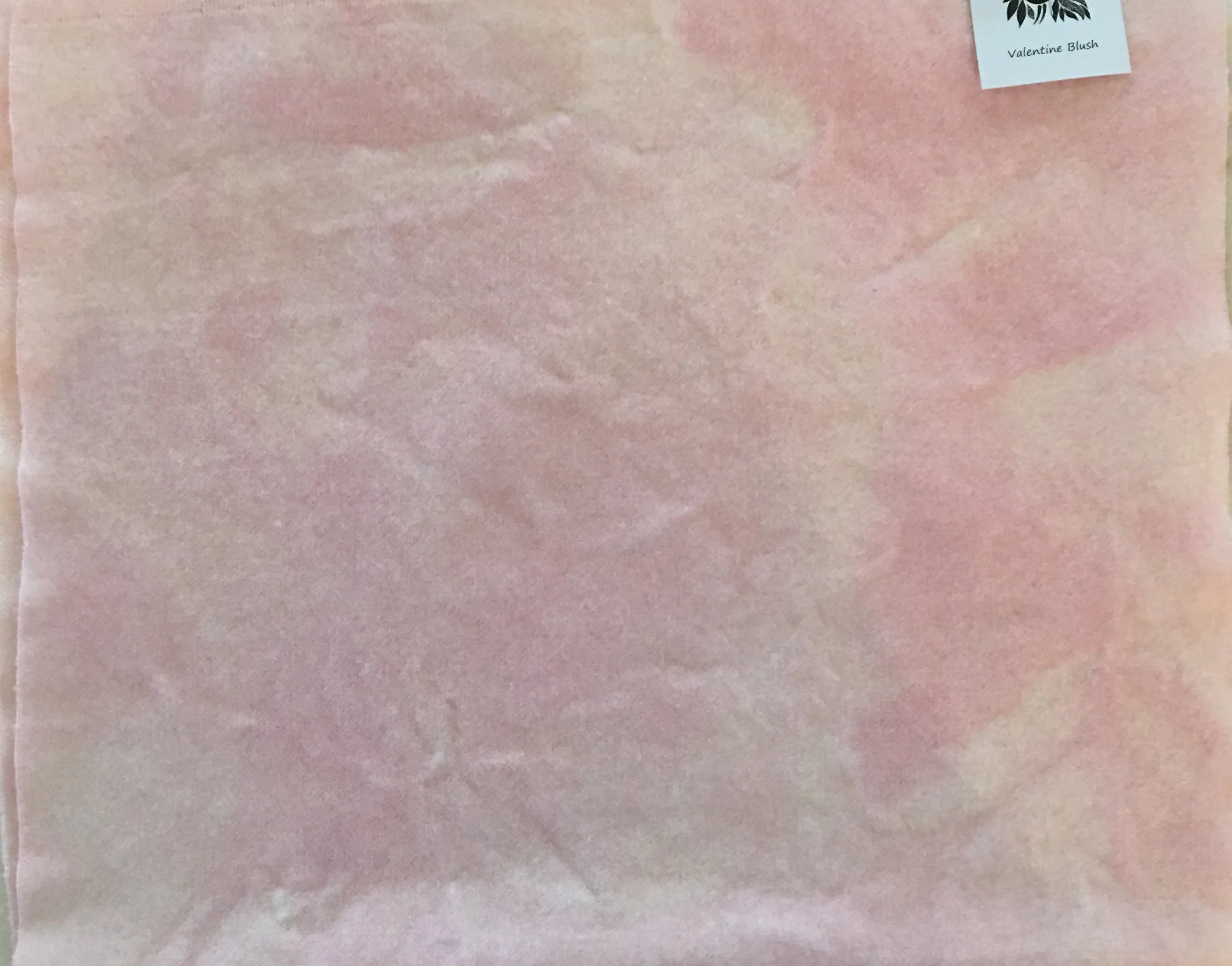 VALENTINE BLUSH Hand Dyed Fat QUARTER Wool Fabric for Wool Applique and Rug Hooking