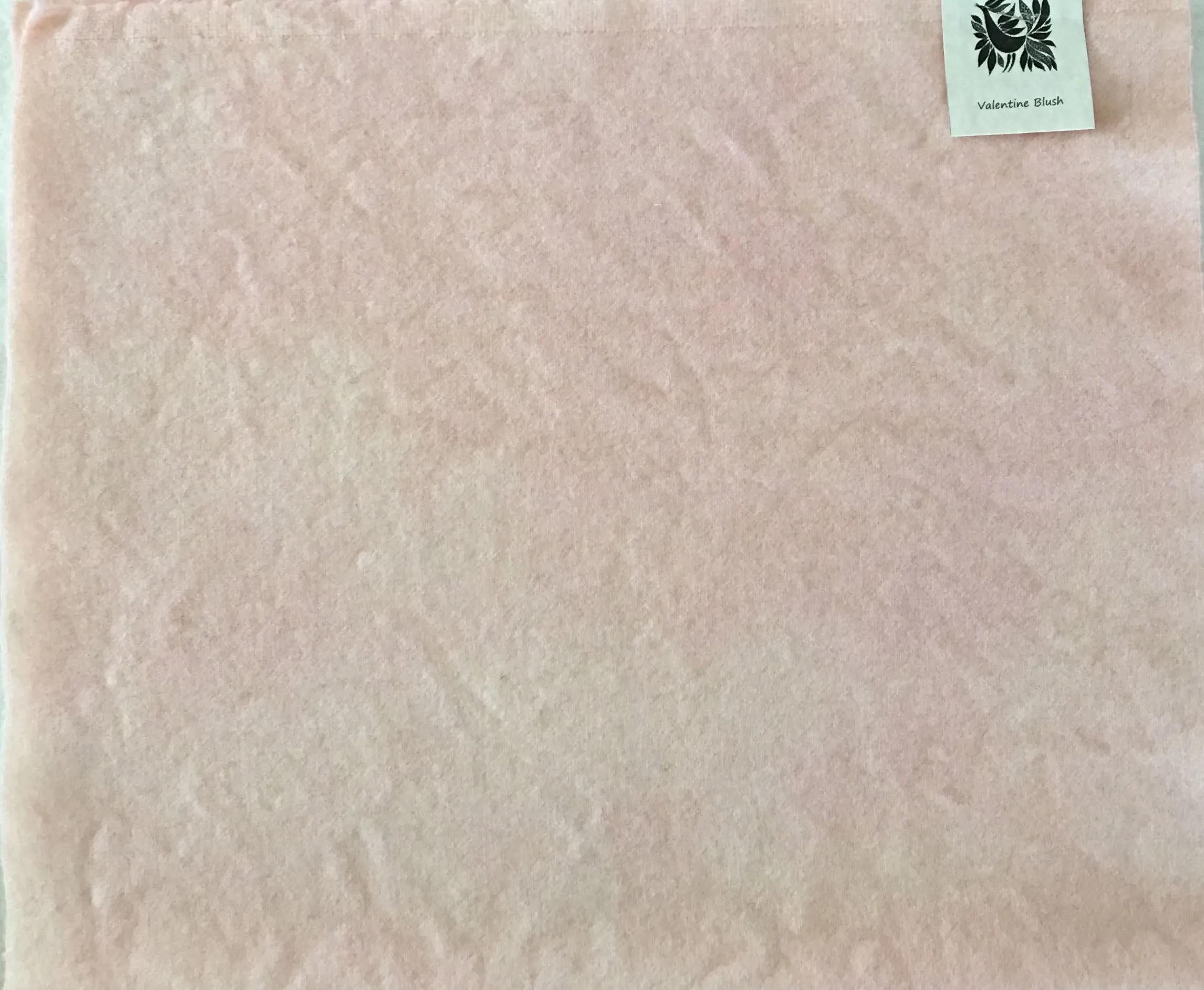 VALENTINE BLUSH Hand Dyed Fat QUARTER Wool Fabric for Wool Applique and Rug Hooking