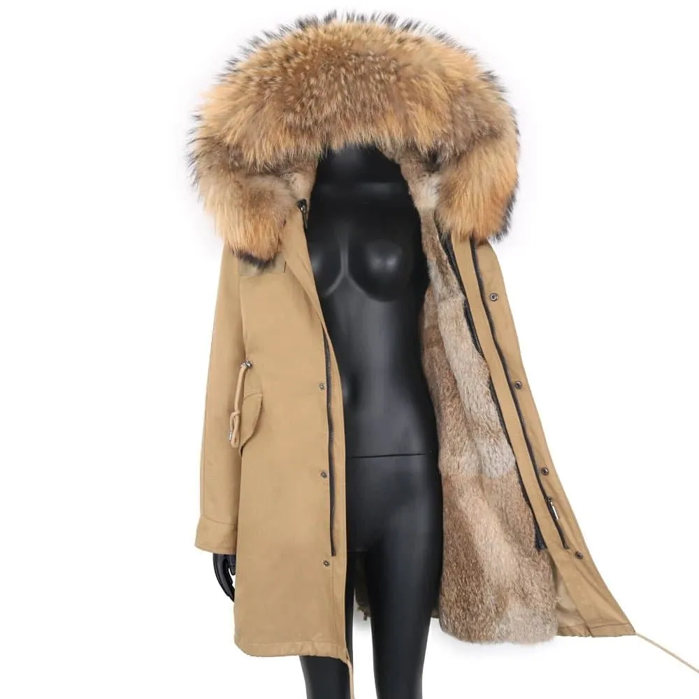 Waterproof Fur-Lined Winter Parkas for Women | Ethical & Warm Rabbit Fur | Hooded & Stylish