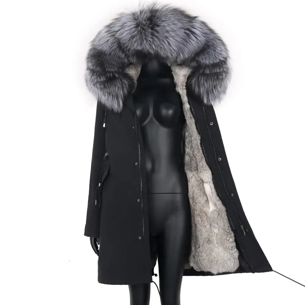 Waterproof Fur-Lined Winter Parkas for Women | Ethical & Warm Rabbit Fur | Hooded & Stylish