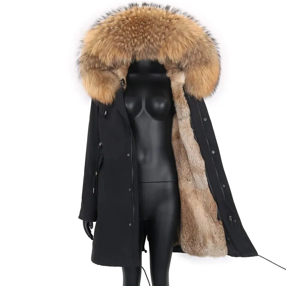 Waterproof Fur-Lined Winter Parkas for Women | Ethical & Warm Rabbit Fur | Hooded & Stylish