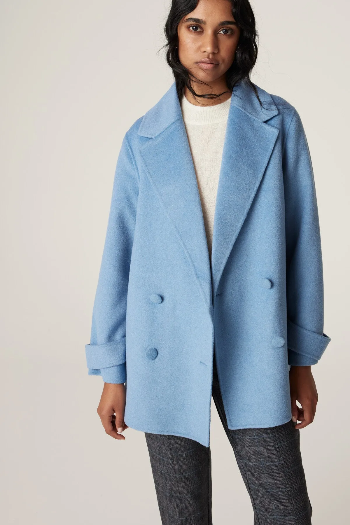 Weekend Pea Coat - Blue