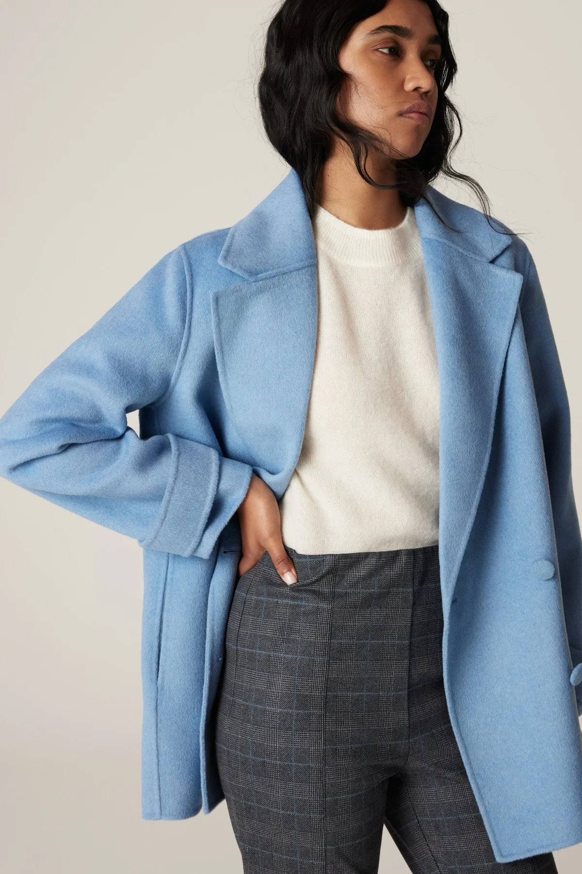 Weekend Pea Coat - Blue