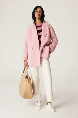 Weekend Pea Coat - Pink