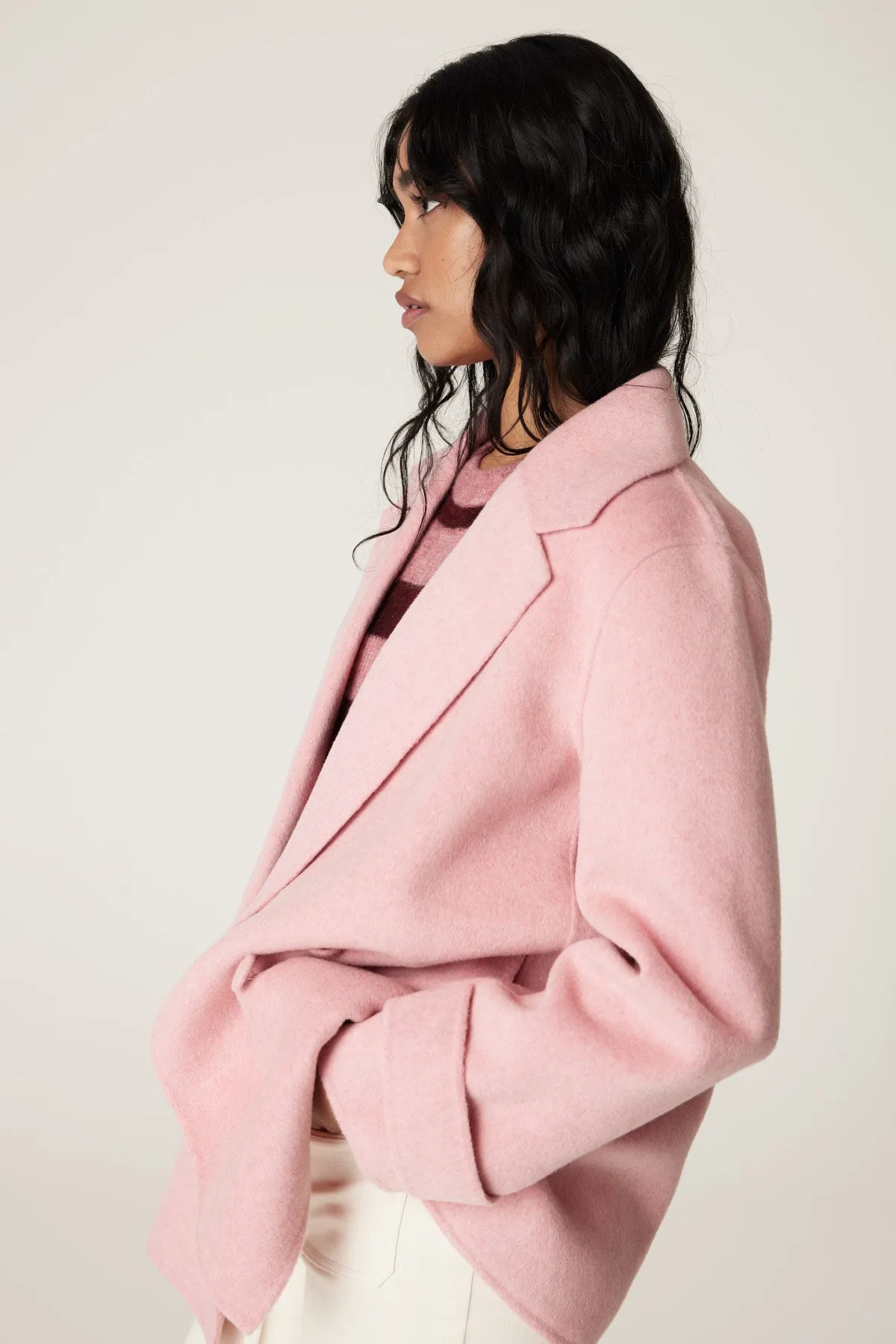 Weekend Pea Coat - Pink