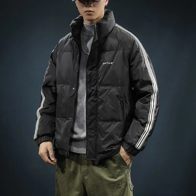 White Duck Down Stand-Up Collar Down Jacket